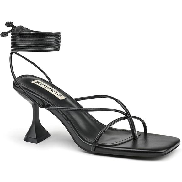 (H5) Zzheels Women's Square Toe Chunky HeelLace-Up Strappy Sandals, size 10.5 - Picture 13 of 13